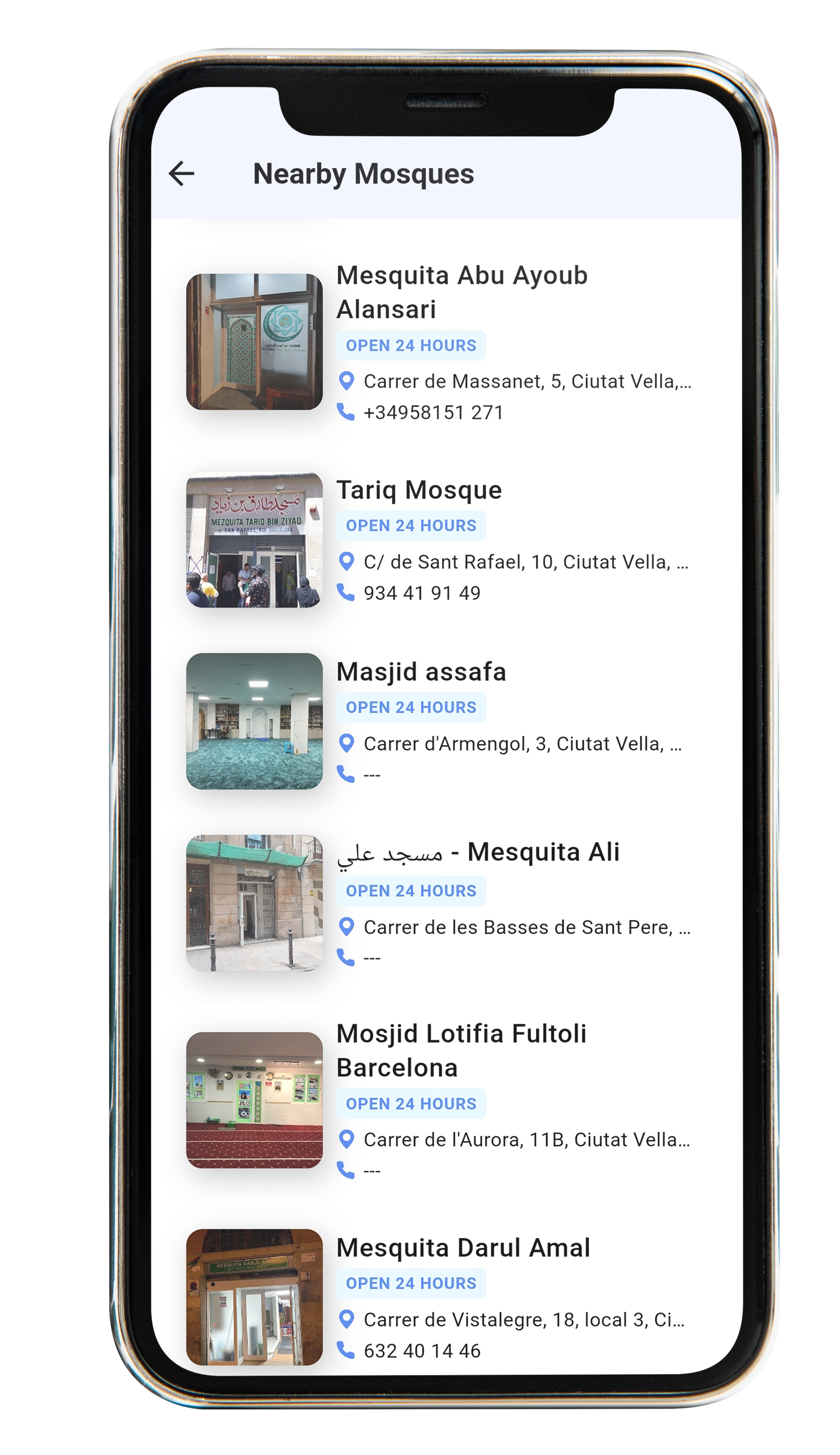 Connect with nearby mosques, participate in local events, and make secure online donations directly through the app.