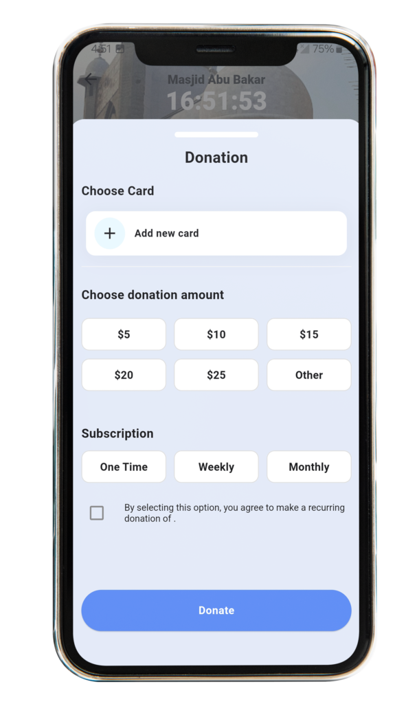 Online Donations: Support your mosque with easy, secure online donations, ensuring continuous support for your community.